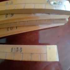 ART POPULAIRE RARE & SUPERBE ANCIEN METRE PLIANT DOUBLE FACE 7 Brins = 1.40 M