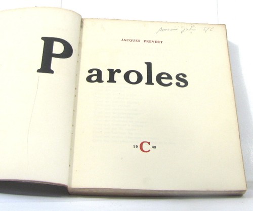 Paroles prevert jacques - prevert,