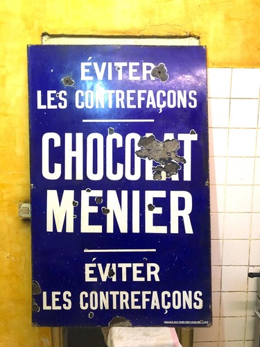 Plaque emaillée chocolat - emaillÉe,