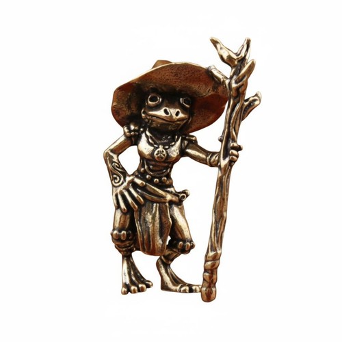 Statuette grenouille laiton - statuette, en