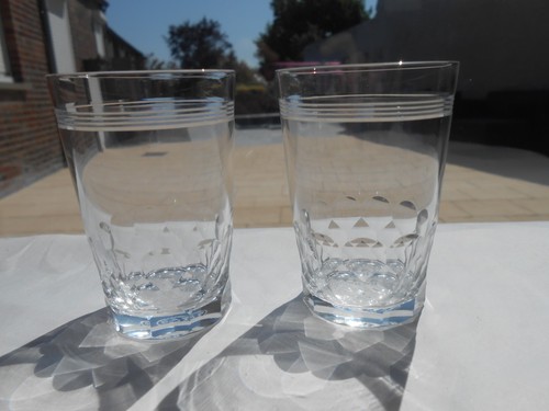 Gobelets verres cristal - 2, en