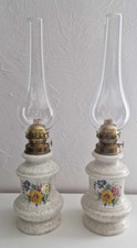 Lot de 2 Lampes à Essence/Huile Vintage en Céramique d'Italie ,état Neuve 🔥