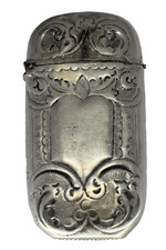 PY66 : Pyrogène Art Déco en métal argenté (?)  boite allumettes match box