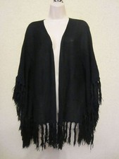 Gilet Noir à franges Golden Days T Unique 