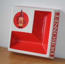 Cendrier Publicitaire Chat DUBONNET en Faience Orchies Moulin des Loups