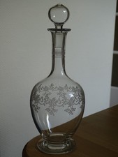 BACCARAT CRISTAL ANCIENNE BELLE CARAFE A LIQUEUR GRAVURE SEVIGNE 1920