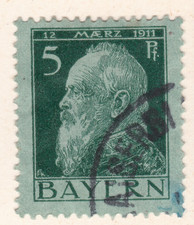 TIMBRE 1911 ALLEMAGNE BAVIERE