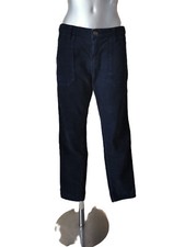 BA&SH - PANTALON " Vsally " - BLEU FONCE en VELOURS FINS - 100% Coton - T. 39fr