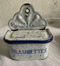 Ancienne Boite A Allumettes Murale En Tole Émaillée 