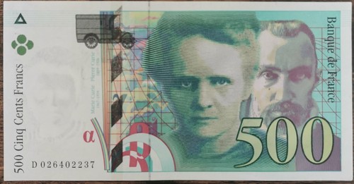 Billet 500 francs pierre et - billet, de