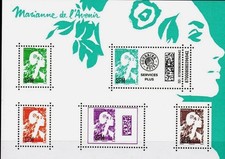 1 Bloc timbres Saint Pierre Miquelon 2024 Marianne avenir surchargé  SPM