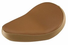 SEAT SOLO CUIR ULTIMA 9" TISSAGE CROISÉ MARRON HARLEY SOFTAIL RIGIDE BOBBER 