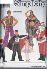 9892 PATRON "SIMPLICITY COSTUME  ALADIN PIRATE VAMPIRE DANSEUSE ETC..2 A 12 ANS 