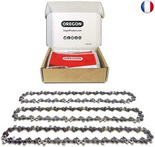 Oregon - Lot de 3 Chaînes d'Élagueuse sur Perche pour Guide-Chaîne de 8" (20 cm