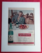 Publicité de presse Belge: Boisson Eau de Table APPOLINARIS 1964 .
