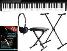 Clavier Piano Numerique Synthes 88 Touches 128 Sons USB Bluetooth Set Pied Banc