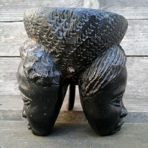 Ancien cendrier bois - ancien,