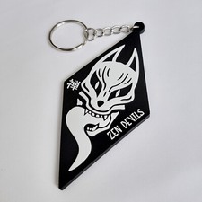 Zen Devils Kitsune Glow-in-the-Dark Keychain Skull Demon Darkwear Techwear Goth