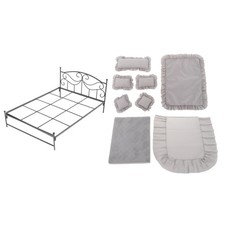 Collection de lit en fer forgé à l'échelle 1/6 pour décorations de maison de