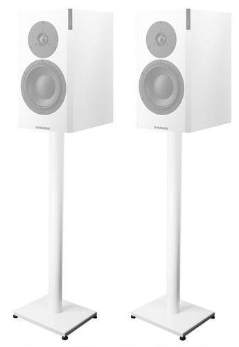 Pair steel white stands - pair,