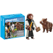 Playmobil Special Plus 71398 Moine et Sanglier Figurine Jouets Jeux Construction