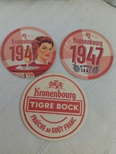 3 Sous bocks KRONENBOURG 1947