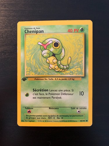 Carte pokémon chenipan - carte,