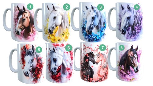 Mug chevaux couleurs - mug, chevaux,