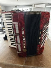 accordéon piano marque DELICIA COULEUR ROUGE