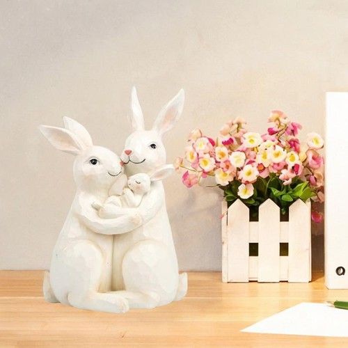 Statue famille lapin - famille,