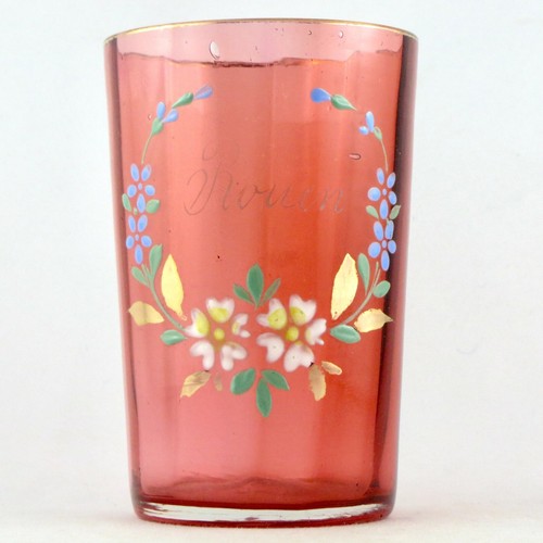 Verre ancien rouen emaillé - ancien, "rouen"