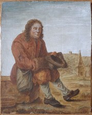 Aquarelle dessin flamand hollandais du 18e siècle 18th century painting