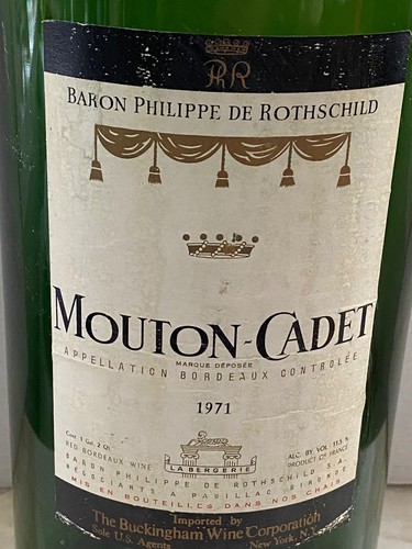 1971 mouton cadet bordeaux - 1971,