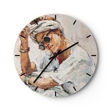 Horloge murale en verre
