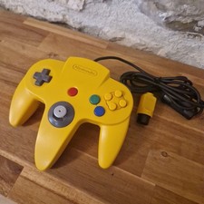 MANETTE OFFICIELLE NINTENDO 64 JAUNE N64 JOYSTICK SANS JEU TBE RETROGAMING