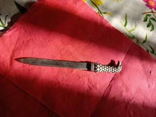 ANCIEN COUPE PAPIER TETE D'AIGLE IMPERIAL EN METAL CHTOMÉ TRES BON ETAT