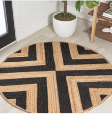 Tapis rond en jute coton