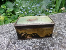 BOÎTE ANCIENNE EN MÉTAL LITHOGRAPHIÉ - 1900 - BARQUE SUR L'OCÉAN