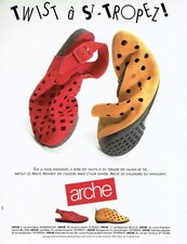  publicité Advertising 0522 1992  chaussures  plage Arche  twist St Tropez 