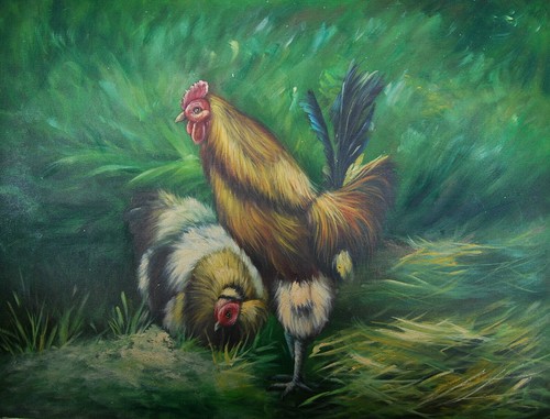 Tableau peinture huile sur - tableau,