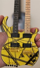 Eddie Van Halen - Réplique De Guitare À Double Manche Jaune/Noir Échelle 1:4