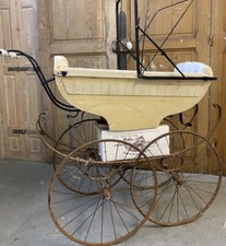 Poussette Ancienne XIXeme Napoléon 3 Bébé Enfant Vêtement Ancien Landau Voiture