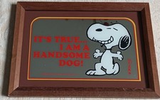 SNOOPY CADRE MIROIR VINTAGE 1958 - BD PEANUTS -