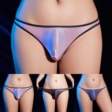 Slips ultra minces sous-vêtements slips respirants élastiques brillants