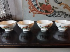 Ancien petits bol X 4  à décor de vache fermière enfants très bon état.