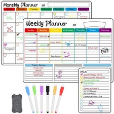 Calendrier Magnétique pour Frigo 3 Planning Magnetique Tableau Blanc Mensuel ...