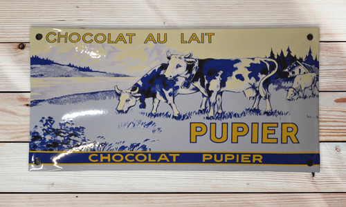 Plaque émaillée chocolat - plaque,