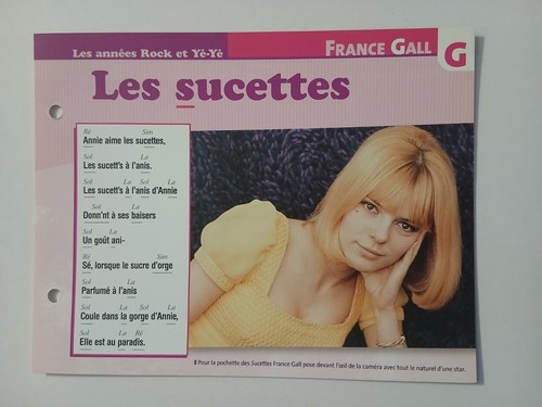 Carte fiche france gall - france, les