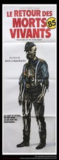 RETURN OF LIVING DEAD C Horror French Door Vintage Movie Poster Original 1985