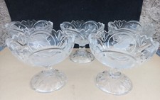 5 Coupes à Glaces en Cristal